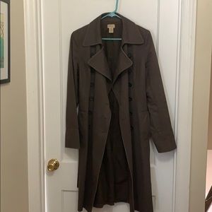 Brown cotton trench from Anthropologie